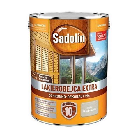 Sadolin Extra lakierobejca 5L BIAŁY SKANDYNAWSKI drewna