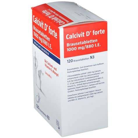 Calcivit D Forte Brausetabletten 1000 Mg 880 I E 120 St Shop Apotheke