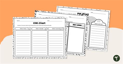 Know Wonder Learnt Kwl Chart Teach Starter