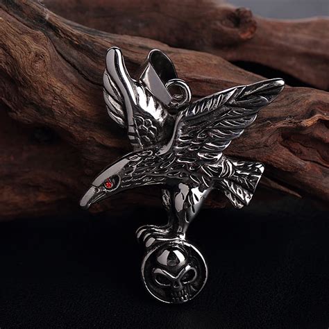 MOGE Trendy Men Jewelry 1PCS Eagle Pendants Men 316l Stainless Steel