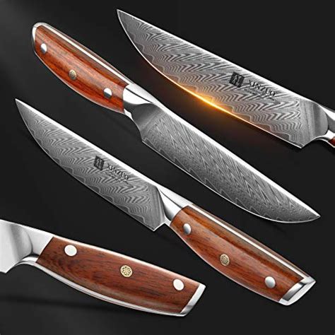 Xinzuo Damascus Steel Pcs Steak Knife Set Inch Premium Dinner Knife