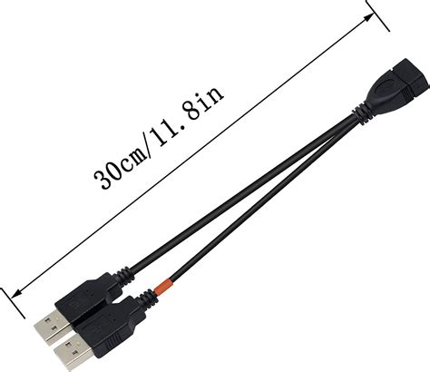 30cm USB Splitter Cable PNGKNYOCN USB 2 0 Female To Dual USB A Male Y