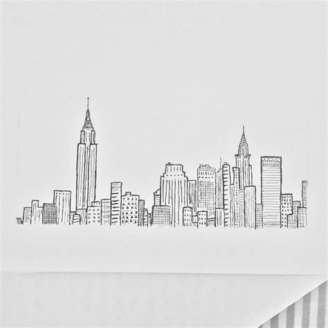 Nyc Skyline Drawing at PaintingValley.com | Explore collection of Nyc Skyline Drawing