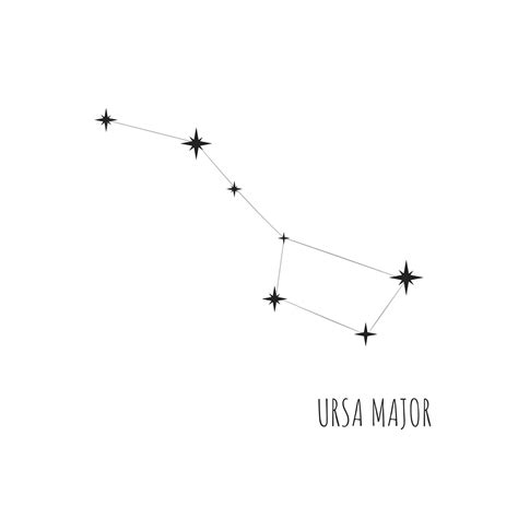 Premium Vector Simple Constellation Scheme Ursa Major Doodle Drawn