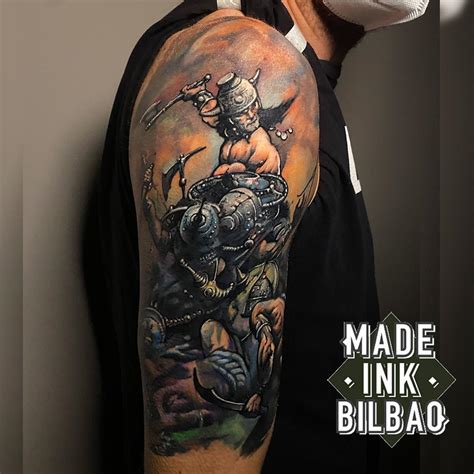 Tatuaje Cover Conan Made Ink Bilbao