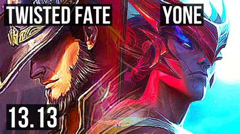 Twisted Fate Vs Yone Mid 3110 900 Games 14m Mastery Kr