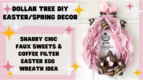 Dollar Tree Diy Spring Easter Egg Wreath With Faux Sweets Coffee