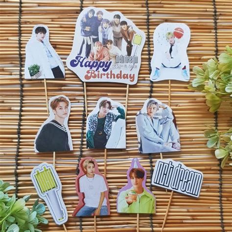 Jual NCT Dream Birthday Cake Topper 1 Set Isi 10 Pc Shopee Indonesia