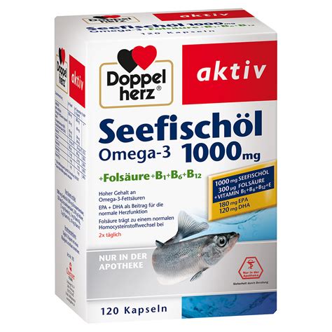 Doppelherz® Aktiv Seefischöl Omega 3 1000 Mg Folsäure B1 B6 B12