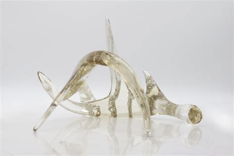 Glass Deer Antlers With Cremation Ash By Erin 44900 Ashes In Glass