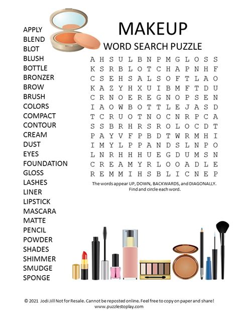 Makeup Word Search Makeupview Co