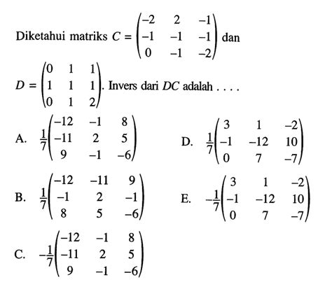 Adjoint Matriks 3x3 Matriks A 1 3 3 4 2 2 6 1 5 Tentu