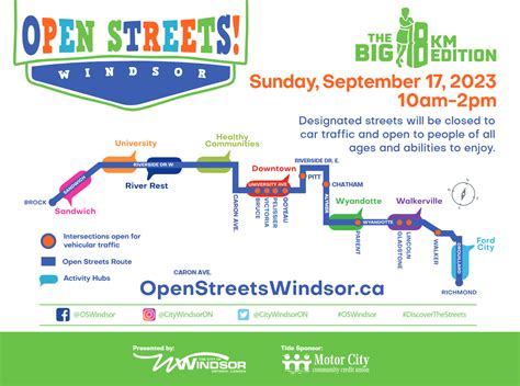 Open Streets Windsor Guide The Route Crossing Points For Cars Bus Detours Road Closures