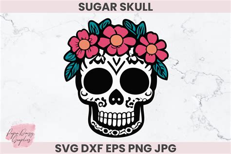 Layered Sugar Skull Svg Cut File Graphic By Paper Daisy Graphics