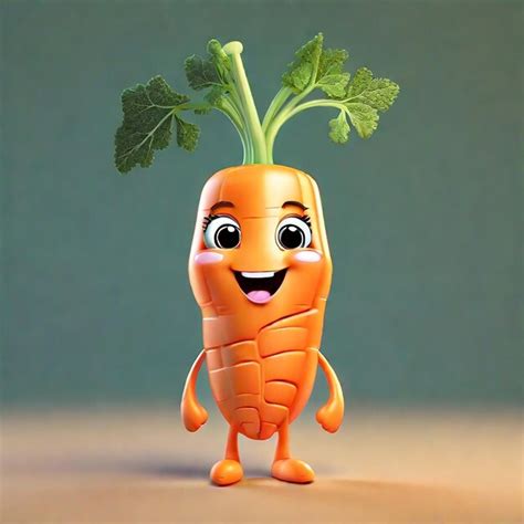 Premium Photo 3d Cute Carrot Cartoon Character Generated By Ai