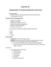 Chapter Medsurg Docx Chapter Assessment Of Musculoskeletal