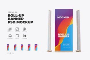 Roll Up Banner PSD Mockup Graphic By RAM Studio Creative Fabrica