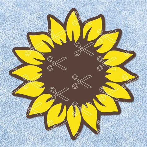 Paper Party Supplies Calligraphy Floral Clipart Sunflowers Svg Dxf