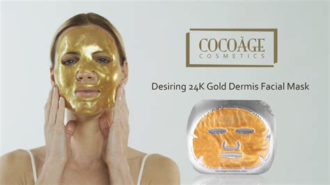 Dermal Face Mask Instructions Cocoàge Desiring 24k Gold Dermis Facial Mask Youtube