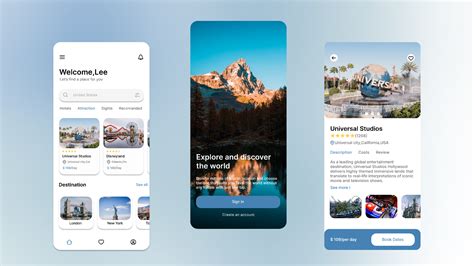 Travel Booking App UI Figma Community