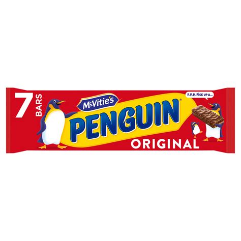 Mcvities Penguin Milk Chocolate Biscuit Bars 7x36g British T Shop