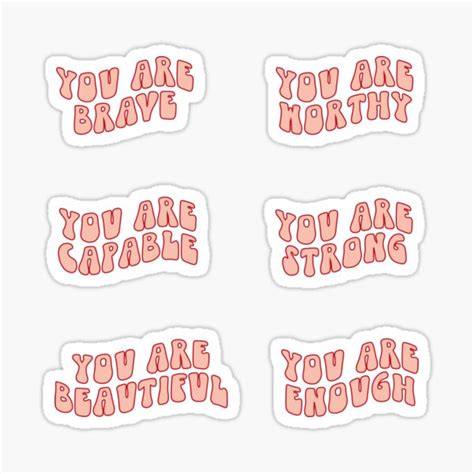 You Are Positive Affirmation Sticker Pack Sticker For Sale By Soeclectic Redbubble