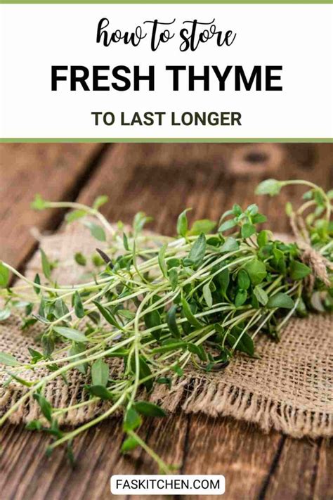 Fresh Thyme: The Super Herb You Won't Believe You're Missing with - Fas Kitchen