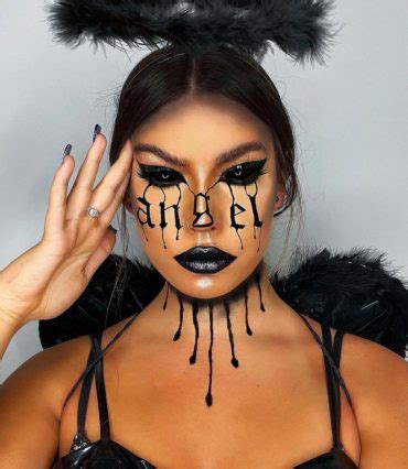 40+ Spooky Halloween Makeup Ideas : Angel Halloween Makeup