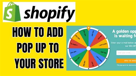 How To Add Pop Up To Shopify Website Youtube