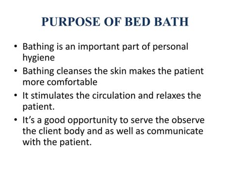 Bed Bath Procedure