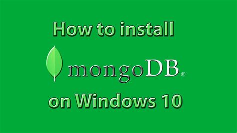 How To Install Mongodb On Windows Youtube