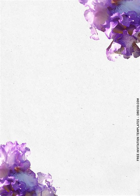 9 Modern Purple Floral Birthday Invitation Templates Download