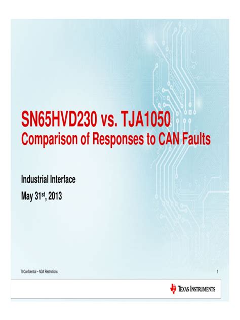 CAN 5F00 Comparison 5F00 TJA1050 5F00 HVD230 | PDF | Data Transmission ...