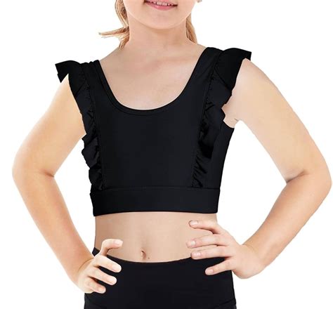 Girls Training Bra Cute Ruffle Sports Bra For Kids Scoop