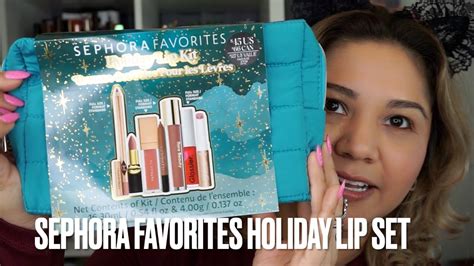 Sephora Favorites Holiday Lip Set Review Elis Vlogs Youtube