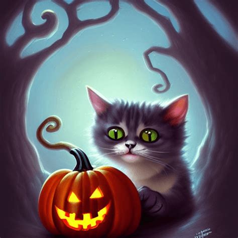 Cute And Adorable Halloween Cat Graphic · Creative Fabrica