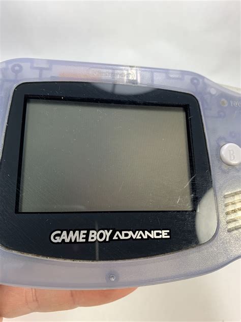 GameBoy Advance Nintendo GBA Console Handheld Glacier TESTED AGB 001