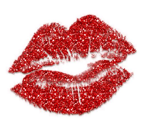 Glitter Lips Kiss Transparent