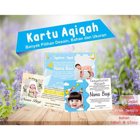 Jual Kartu Ucapan Tasyakuran Aqiqah Kelahiran Bayi Khitanan Sunatan