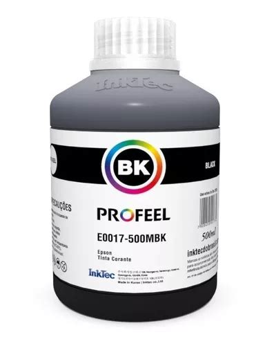 Tinta Corante Inktec Profeel E0017 500ml Black Parcelamento Sem Juros