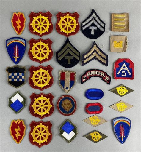 At Auction: Group of 20+ WW2 US Military Patches