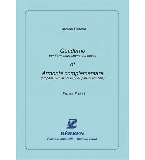 Quaderno Per Larmonizzazione Del Basso Di Armonia Complementare