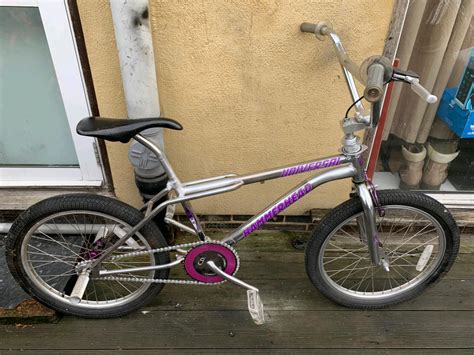 Old School 1980s Bmx Bike Silver Lay Back Seat Back Post In Barking