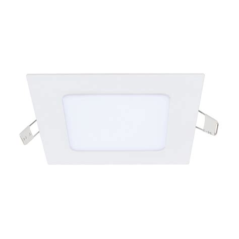 Panel Led Cuadrado De Empotrar 6 W Luz Amarilla Ojos De Buey