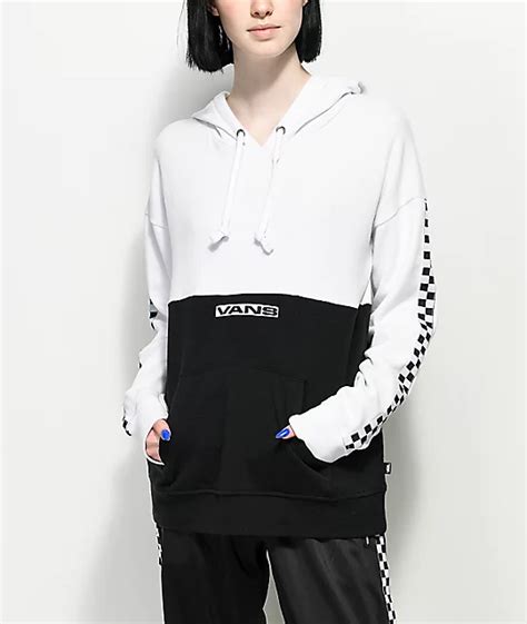 Vans Block Black & White Checker Hoodie | Zumiez