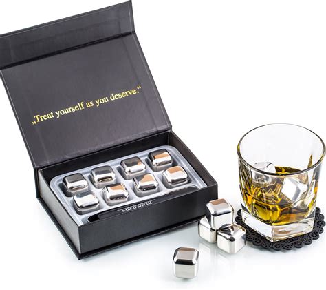 Amazon De Exklusives Edelstahl Whisky Steine Geschenkset Hohe