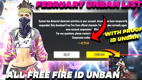 All Free Fire Id Unban Confirmed By Garena How To Unban Ff Id