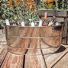 Amazon Brekx Aspen Galvanized White Metal Ice And Drink Bucket