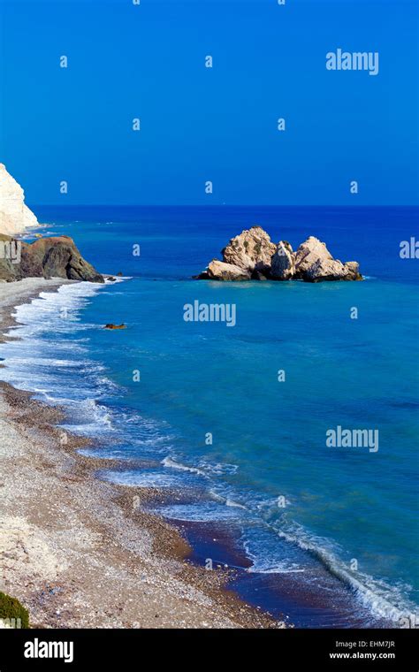 Rocks Of Aphrodite Bithplace Of Goddess Of Love Paphos Cyprus Also