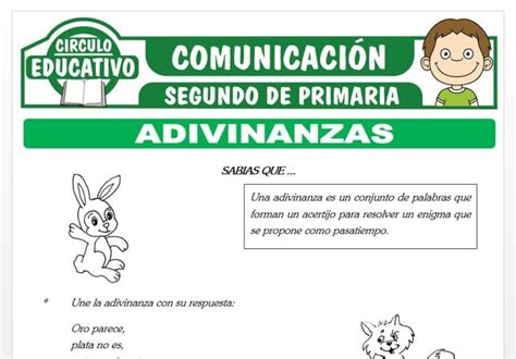 Adivinanzas Para Segundo De Primaria Fichas Gratis